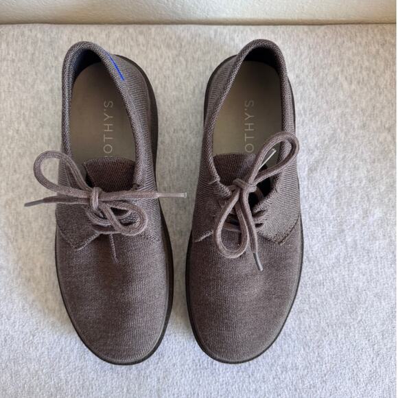 Rothy's Men's The Monty Shoe in Merino Wool Timber Brown Size 7.5 - Picture 3 of 6